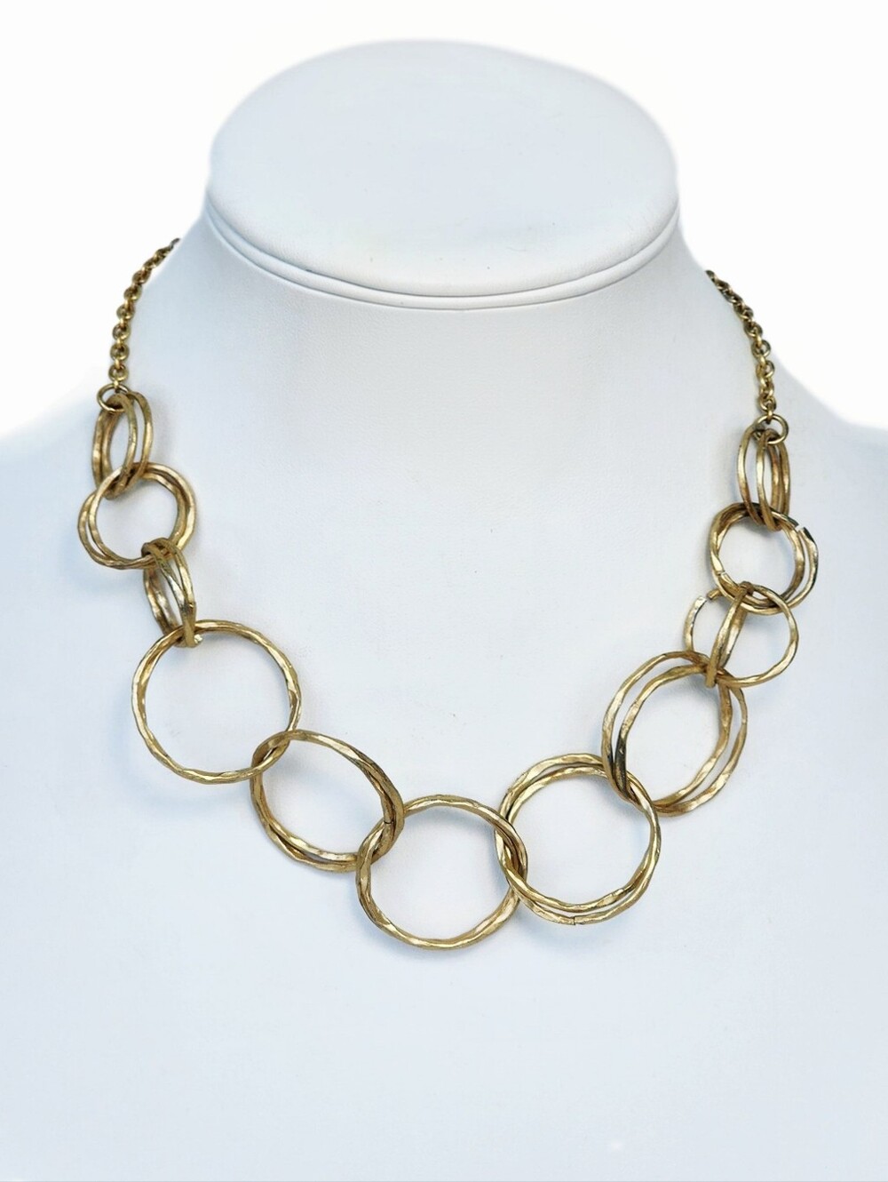 LOFT OUTLET Goldtone Circle Statement Necklace